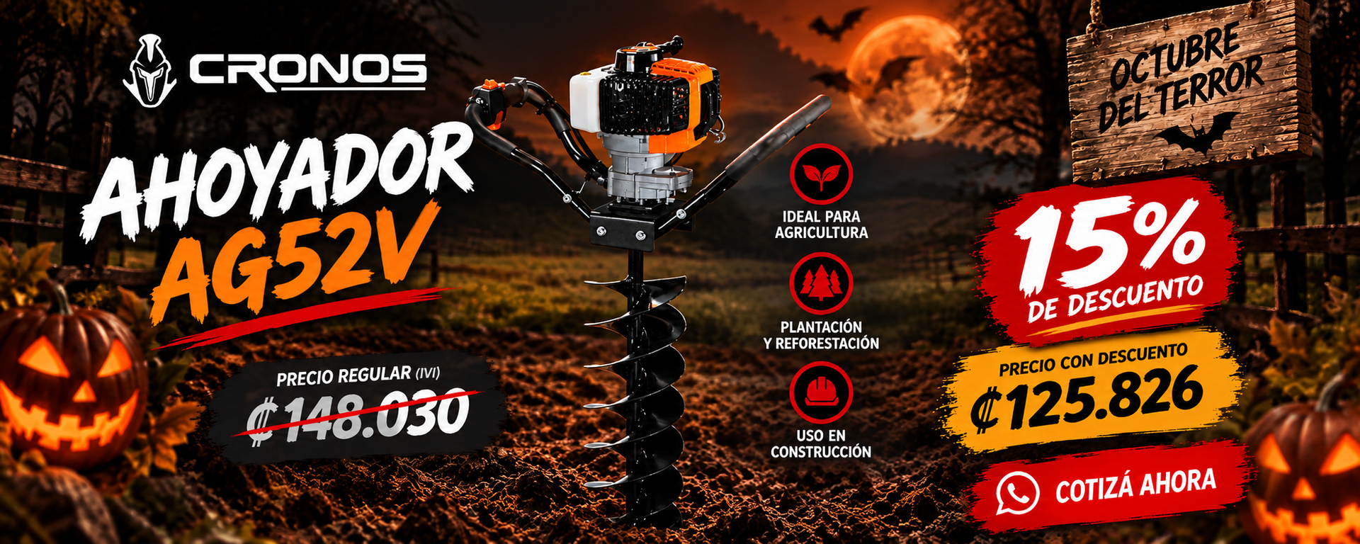 Promocion Halloween del Ahoyador AG52V